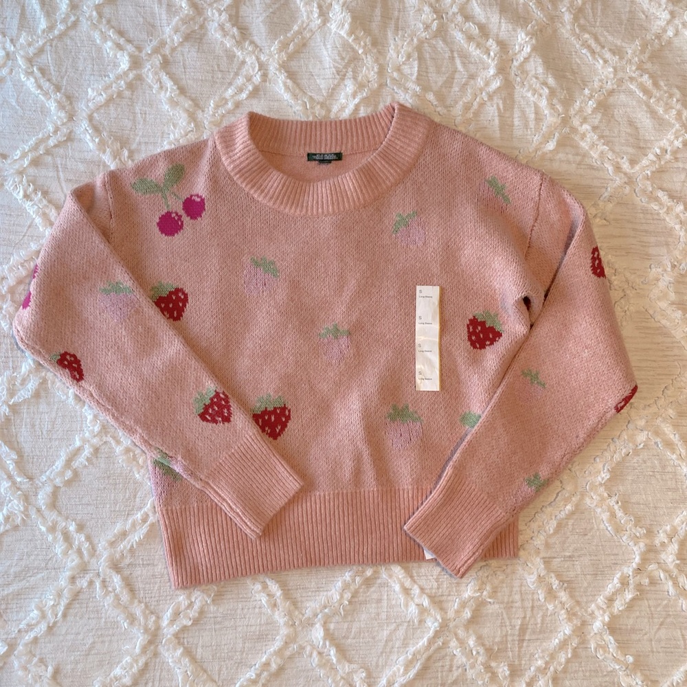 Light Pink Strawberry Sweater Jumper